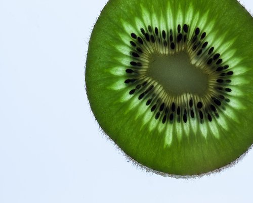 Sliced kiwi fruit close up